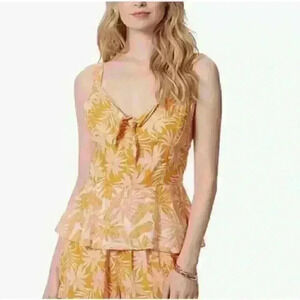 Jessica Simpson Emerson Sunflower Sweetheart Tank Cut Out Back, S
